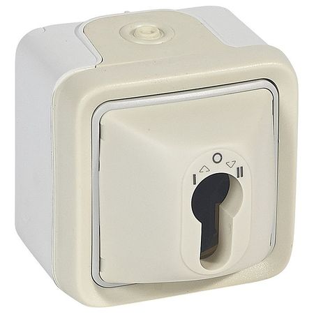 Выключатель поворотный с ключом Legrand PLEXO 55, белый
