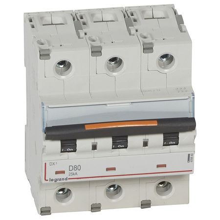 Автоматический выключатель Legrand DX³ 3P 80А (D) 25кА