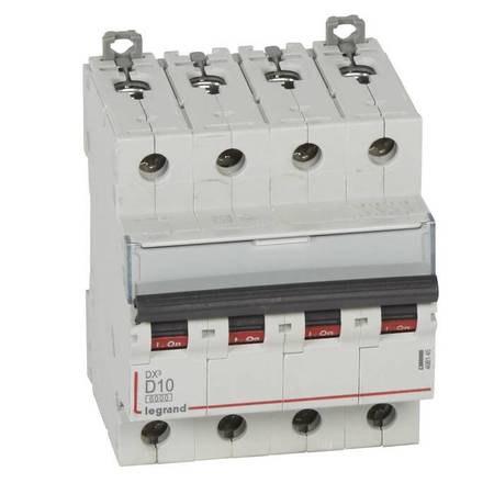 Автоматический выключатель Legrand DX³ 4P 10А (D) 6кА
