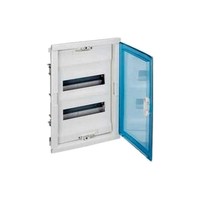 Распределительный шкаф Legrand Nedbox 48 мод., IP40, встраиваемый, пластик, прозрачная синяя дверь, с клеммами