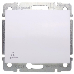 Переключатель IP44 1-клавишный Legrand GALEA LIFE, скрытый монтаж, белый